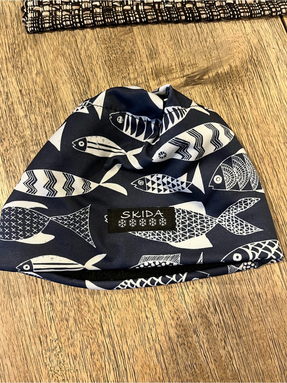 Skida Kids Navy Fish-Print Beanie